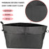 Time Wing Handbag Tote Purse Organizer Insert Bag Liner Shaper Divider Zipper 11 Pockets Compartments Small Dark Grey...
