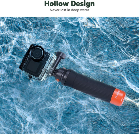 AKASO Waterproof Floating Hand Grip Compatible with AKASO Action Camera EK7000/Brave 4/Brave 7 LE/Brave 7/Gopro Hero12/11/10/ 9/Max/DJI Osmo Actio...