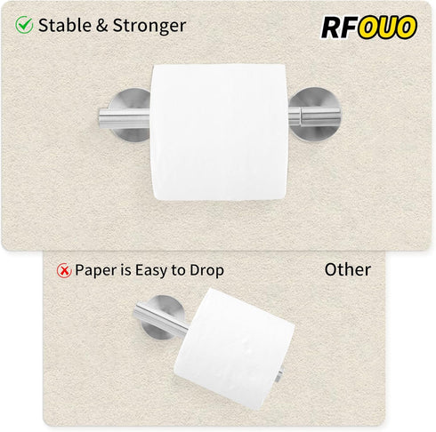 Brushed Nickel Toilet Paper Holder,Toilet Paper Holder Wall Mount for SUS 304 Stainless Steel, Double Post Pivoting Toilet Paper Roll Holder,Toile...