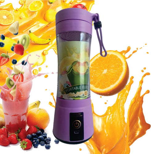 Mueller Austria 380ml USB Rechargeable Battery Blender for Shakes and Smoothies, with 22000 RPM Motor, 3 Stainless Steel Blades, BPA-Free, Pink...