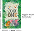 Wild One Garden Flag, Happy 1st Birthday Zoo Theme Outdoor Banner, 1st Birthday Party Decór Vertical Sign, Lion and Elephant Lawn Yard Double Side...