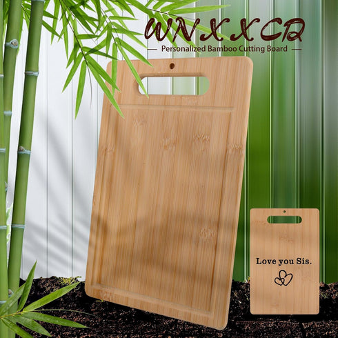 Personalized Bamboo Cutting Board: Best Sister Gift - Stylish, Multifunctional, Kitchen Accessory. Ideal for Christmas, Birthdays & More...