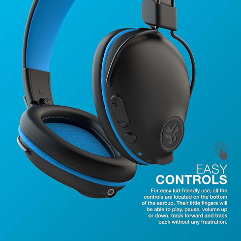 JLab JBuddies Pro Wireless Over-Ear Kids Headphones, 35+ Hour Battery Life, Built-in Volume Regulators for Safety, Share Mode, Folding, Adjustable...