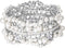 EVER FAITH White Rhinestone Crystal Wedding Jewelry Simulated Pearl Flower Bridal Stretch Bracelet for Women Bride Clear Silver-Tone...