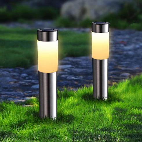 Lomotech 2 Pack Solar Pathway Lights Outdoor, Modern Design Waterproof Solar Landscape Lighting, Bright Solar Garden Lights for Patio Lawn Yard Wa...