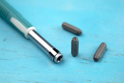 Cousin DIY Stamp & Go Metal Stamping Kit for Jewelry Making, Bits with Letters, Numbers and Symbols, Teal...