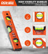 DOWELL 12 Inch Magnetic Spirit Level with Metric Scale, 3 Different Bubbles-45°/90°/180°HY030660...