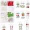 SUNNYCLUE 1 Box DIY 10 Pairs Christmas Electroplate Glass Beads Dangle Earring Making Kits Snowflake Bowknot Christmas Sock Candy Pendants Charms ...