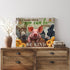 WOWGOOMO Rustic Farm Cow Pig Donkey Wall Art Be Kind Movitational Wall Art for Office Farmhouse Animal Picture Print on Canvas Painting Framed Art...
