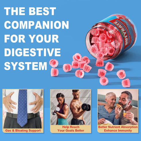 Butyrate Gummies with Probiotic + Prebiotic + Postbiotic - 9 Billion CFU Probiotics with Fiber, Calcium & Magnesium, Omega-3, Inulin, Psyllium Hus...