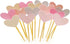 Cupcake Toppers 30Pcs Set, GUCUJI Funny Pink Heart DIY Glitter Mini Birthday Cake Snack Decorations Picks Suppliers Party Accessories for Wedding ...