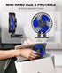 JZCreater USB Desk Fan, Mini Fan Portable, 3 Speeds Desktop Table Cooling Fan, Plug in Power Fan, Rotation Strong Wind, Quiet Personal Small Fan f...