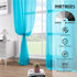 MRTREES Short Sheer Curtains 36 inch Length Kitchen Tier Curtains Light Filtering Rod Pocket Voile Cafe Curtains for Basement Bathroom Small Half ...