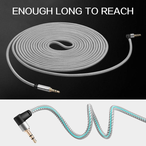 3.5mm Audio Cable 4 ft AUX Cord Male to Male AUX Headphone Cable aux Cable Stereo Aux Jack to Jack Cable 90 Degree Right Angle Auxiliary Cord......