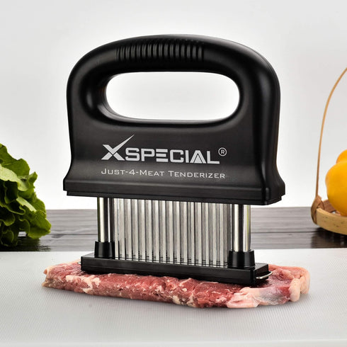 DELUXE MEAT TENDERIZER TOOL 48-BLADE | Turn Tough Cuts into Family Favorites | Professional-Grade Stainless Steel Needle | Unlock Restaurant-Quali...