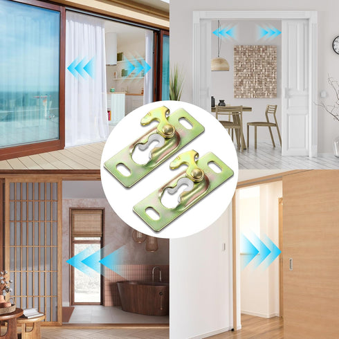 2 Pack Pocket Door Hardware Kit, RV Sliding Door Hanger with Adjustment Wrench, Pocket Door Rollers Assembly Pocket Door Hanger, Pocket Door Hange...