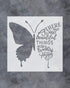 GSS Designs Butterfly Stencil - Reusable DIY Wall Art Painting Stencil (12x12Inch) - Wording Words and Quote Ideas for Walls, Floors, Fabrics, Woo...