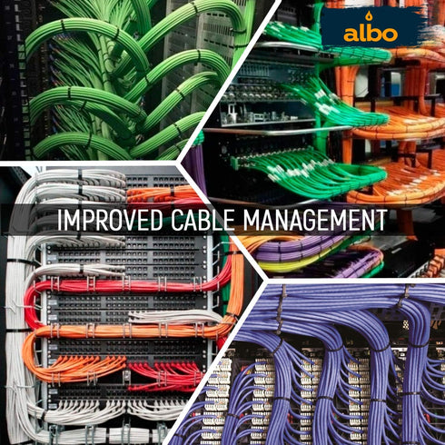ALBO Black Zip Ties Assorted Sizes 400 Pack Plastic Cable Ties 6+8+10+12 inch Wire Tie UV Resistant Nylon Tie Wraps Assorted Sizes...