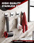 Adhesive Hooks Heavy Duty 22lb(Max) Wall Hooks, 5 Pack Self Adhesive Damage Free Utility Hooks Stainless Steel for Towel Coat Robe, Waterproof Oil...