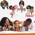 4 Pieces Black Girl Inspirational Quote Wall Decal Motivational Saying African American Sticker Positive Stickers Little Decals for Bedroom Girl P...