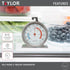 Taylor 5924 Large Dial Kitchen Refrigerator and Freezer Analog Thermometer, 3-Inch Dial, Easy to Read, Silver Finish, Accurate Temperature Monitor...