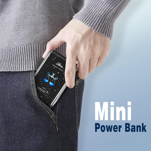 Mini Power Bank 10000mAh,Small Portable Charger USB C in/Output 22.5W Fast Charging,Best Gift for Various Festivals - Constellation Battery Pack f...