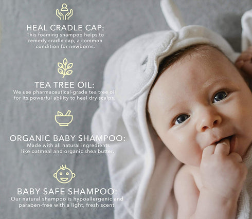 BELLA B Bee Gone Cradle Cap Baby Shampoo 8 oz - Natural Dry Scalp Shampoo - Cradle Cap Shampoo Treatment For Babies - Organic Baby Shampoo...