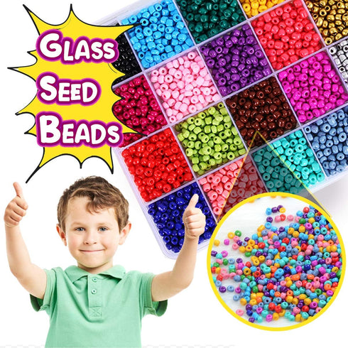 Goody King Jewelry Making Kit Beads for Bracelets - 5000+pcs Bead Craft Kit Set, Glass Pony Seed Letter Alphabet DIY Art and Craft - Gift for Her ...