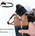 Padwa Lifestyle Dark Blue Green Camera Strap -Double Layer Crazy Horse Cowhide End,1.5" Wide Pure Cotton Woven Camera Straps,Adjustable Neck Shoul...