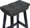 baibu Stool Cushion Rectangular, Super Soft Bar Stool Cushion Saddle Stool Pad with Ties - 1 Pad Only (Gray-Black, 18x9.5x1.5in)...