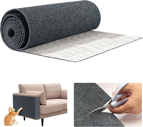 79 * 15.8IN Cat Scratch Pads Mat Carpet Protector,Easy-Cut Highly Viscous Pets Scratch Carpet for Floor Doorway Porch,DIY Floor Mat Prevent Carpet...