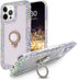 Bonitec Compatible with iPhone 12 Pro Max Case 3D Glitter Sparkle Bling Case Metal Finger Ring Bracket Stand Luxury Shiny Crystal Rhinestone Diamo...