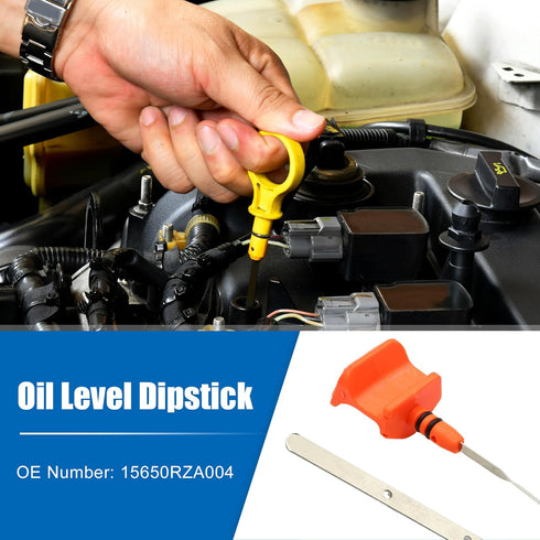 uxcell 1 Pcs Engine Oil Dipstick Engine Oil Fluid Level Dipstick for Honda CR-V EX EX-L LX 2.4L L4 Gas 2007-2009 No.15650RZA004...