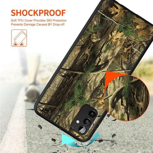 Rossy for Samsung Galaxy A14 5G Phone Case for Samsung A14 5G Case with Camouflage Tree Pattern for Women Men Slim Soft TPU Silicone Shookproof Pr...