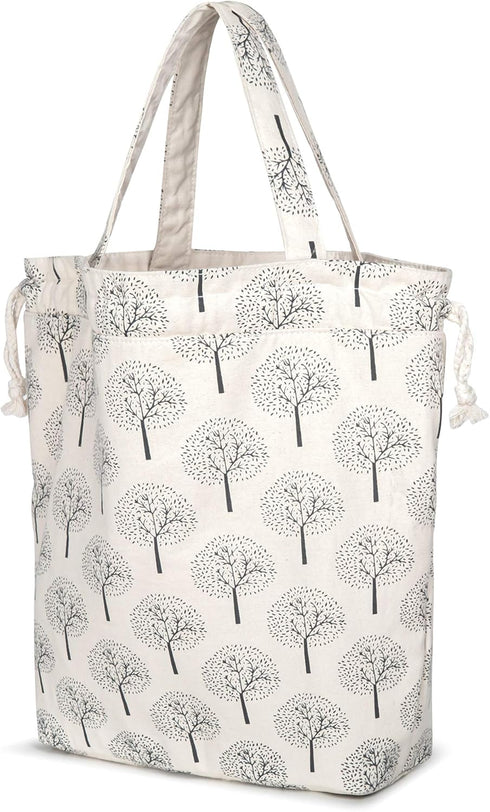Teamoy Knitting Tote Bag with Drawstring Closure, Portable Yarn Storage Bag for Knitting Needles, Yarn Skein and Crochet Supplies, Tree (Bag Only)...