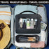 Clear Makeup Bag with Makeup Brush Bag,Double Sided Clear Toiletry Bag for Women,Portable Travel Cosmetic Bag,Makeup Case with Zipper,Leather Make...