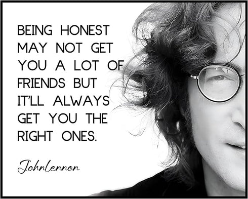 Posterizer 1 pcs-Being Honest-John Lennon-Gift For Beatles Fans-Musical Art Collection-Quotes-Gift for Music Fans- Decor for Gym, Studio- unframed...