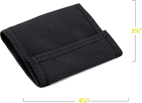 Tactical Nylon Bifold Wallet with Inside ID for Men - Durable 600D Cordura, Water-Resistant, 15+ Card Slots, for Military, Outdoor & Travel, Compa...