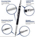 Pacific Arc 2mm Lead Holder and Lead Sharpener, Black Drafting Pencil for Artist Drawing, Drafting, and Sketching...
