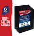 US Art Supply 5 X 7 inch Black Professional Artist Quality Acid Free Canvas Panels 6-Pack (1 Full Case of 6 Single Canvas Panels)...