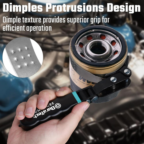 DURATECH Extra Small Swivel Oil Filter Wrench, Oil Filter Removal Tool, Fits Filters 2-3/8" to 2-11/16", Perfect for Car Repair Tools...
