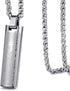 MOO&LEE Stainless Steel Lords Prayer Bar Necklace for Men 24 Inches Link Chain...