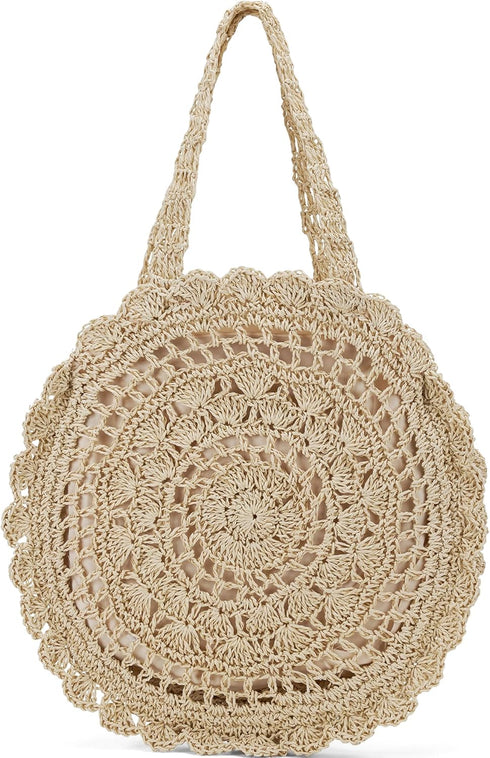 Raffia Bag Straw Bags for Women Large Beach Tote Woven Straw Clutch Summer Bag Tote Bag for Women Rattan Wicker Purse Handbag...