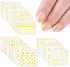 30 Sheets Gold Nail Art Stickers 3D Self-Adhesive Nail Decals Gold Geometric Line Star Leaf Diamond Nail Stickers Supplies for Acrylic Nails Manic...