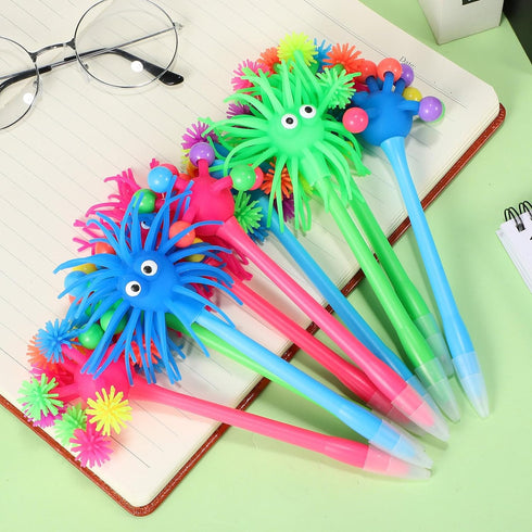 Toyvian 9pcs Stress Ball Ballpoint Pens Fun Pens Sea Urchin Ballpoint Pen Silly Pens Cute Sea Urchin Shaped Pens Soft Rubber Monster Pens Cartoon ...