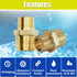 2pcs Reducing Hex Nipple, Brass 1/2" NPT Male x 3/8" NPT Male Pipe Fitting Reducer Nipple Adapter 1000psi Reducer Straight Connector (2pcs, 1/2"-3...