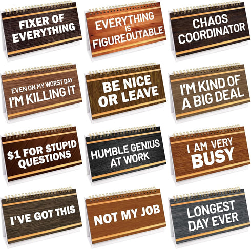 Desk Flip Accessories Funny Desk Supplies for Work 30 Desktop Flip Messages Decor Office Colleague Coworkers Gifts...