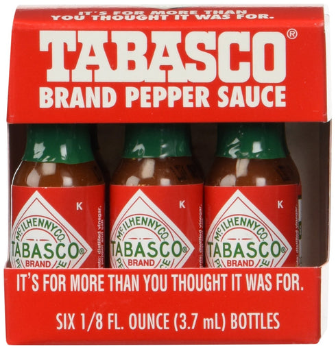 TABASCO brand Pepper Sauce "6-pack Miniatures" 1/8oz....