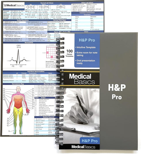 H&P Pro Notebook (Extra Space for Note-taking) – Medical History and Physical Notebook for medical students, residents, nurse practitioner NP, and...