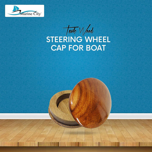 MARINE CITY Genuine Teak Center Cap Wood Durable Strong Centre Cap (2-3/4 inches) for Marine Destroyer Steel Wheels Marines Boats Yachts Hardware ...